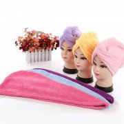 Super Soft Good Water Absorbent Coral Fleece Hair Turban Cap